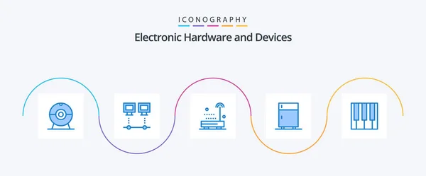 Devices Blue Icon Pack Including Audio Equipment Devices Electronic Devices — Image vectorielle