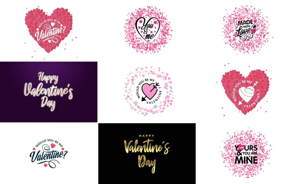 Love Word Art Design Heart Shaped Background Bokeh Effect — Wektor stockowy