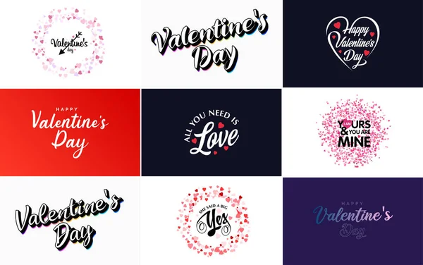 Love Word Art Design Heart Shaped Gradient Background — Vector de stock