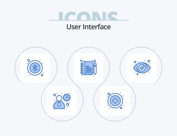 User Interface Blue Icon Pack Icon Design User Interface Target — Stockový vektor