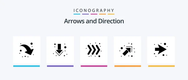 Arrow Glyphh Icon Pack Including Клавиатура Точно Стрела Creative Icons — стоковый вектор
