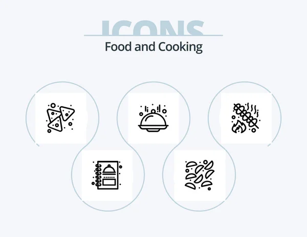 Food Line Icon Pack Icon Design Pear Menu Fruit Fruit — Image vectorielle