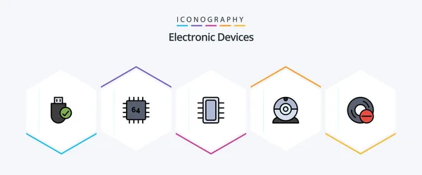 Devices Filledline Icon Pack Including Devices Cam Gadget Hardware Devices — Image vectorielle