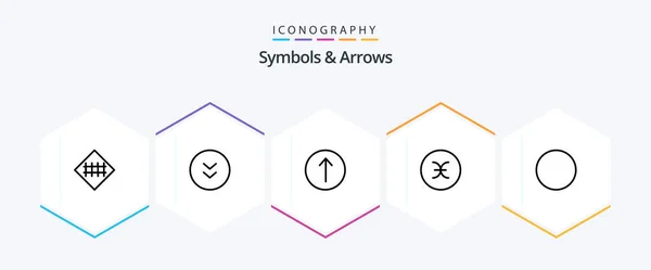 Symbols Arrows Line Icon Pack Including Symbols Download Symbolism Pisces — 图库矢量图片