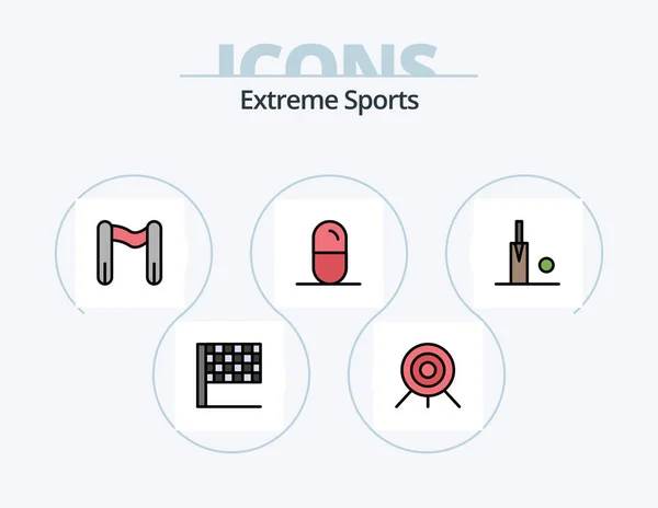 Sport Line Filled Icon Pack Icon Design Weight Sabre — Archivo Imágenes Vectoriales