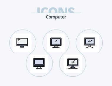 Computer Line Filled Icon Pack 5 Icon Design. . keyboard.