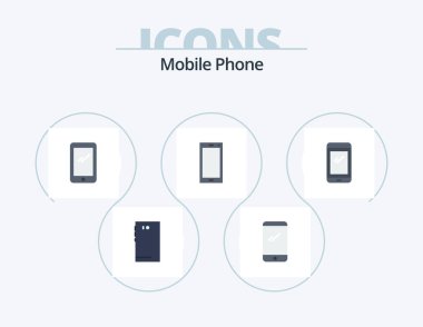Mobile Phone Flat Icon Pack 5 Icon Design. . android.