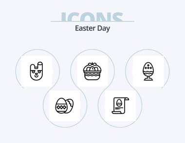 Easter Line Icon Pack 5 Icon Design. . easter egg. happy. easter. easter