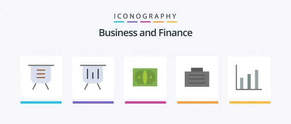 Finance Flat Icon Pack Including Finance Finance Performance Case Finance — Image vectorielle