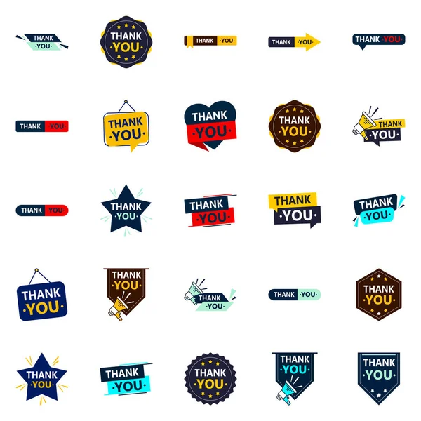 Unique Vector Icons Express Your Gratitude — Wektor stockowy