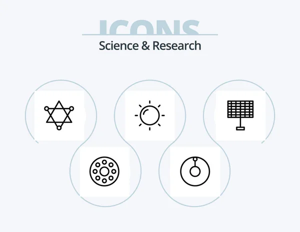Science Line Icon Pack Icon Design Strip Space Figure — Stock vektor
