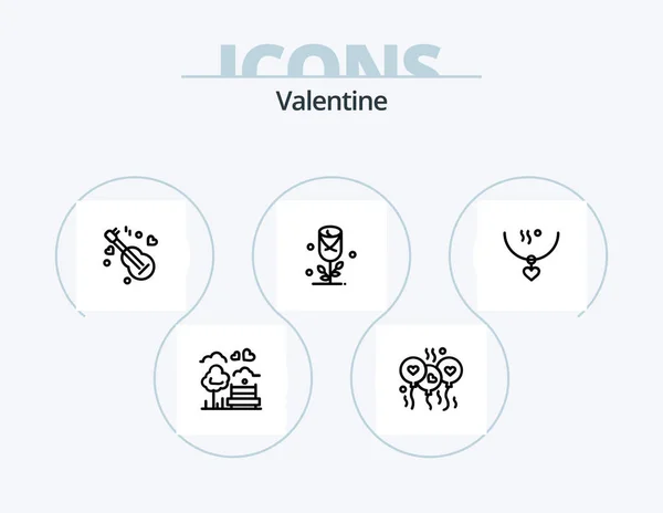 Valentine Line Icon Pack Icon Design Heart Wedding Dierection Heart — Stock vektor