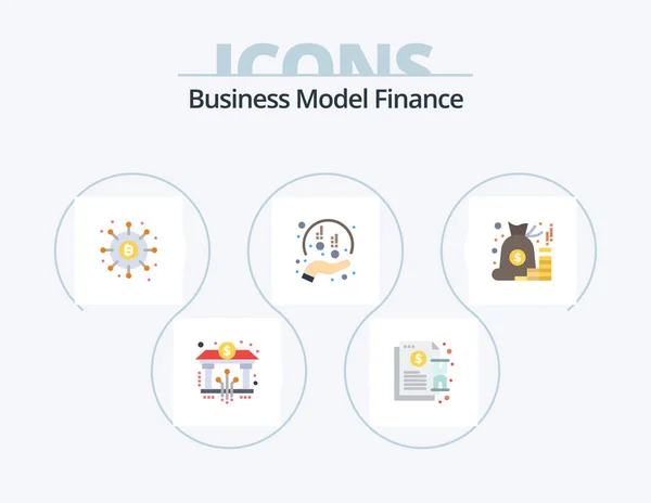 Finance Flat Icon Pack Icon Design Funds Charity Notification Payments — Wektor stockowy