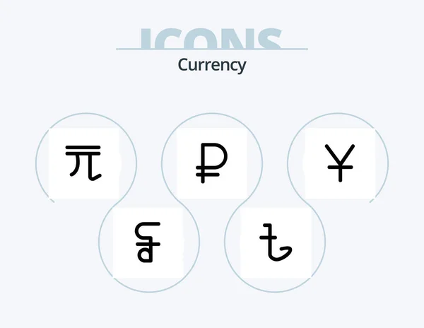 Currency Line Icon Pack Icon Design Money Currency Currency Money — Stockvector