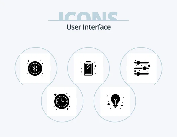 User Interface Glyph Icon Pack Icon Design User Adjust — Stockvektor