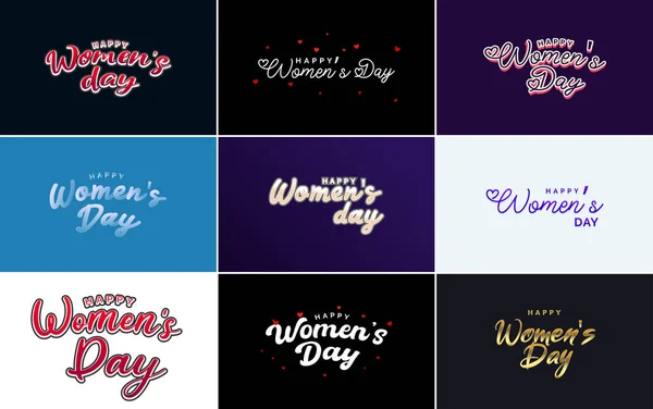 International Women Day Banner Template Gradient Color Scheme Feminine Symbol — Vetor de Stock