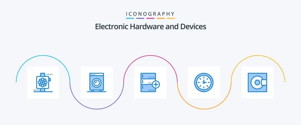 Devices Blue Icon Pack Including Tool Devices Hardware Device Data — Stok Vektör