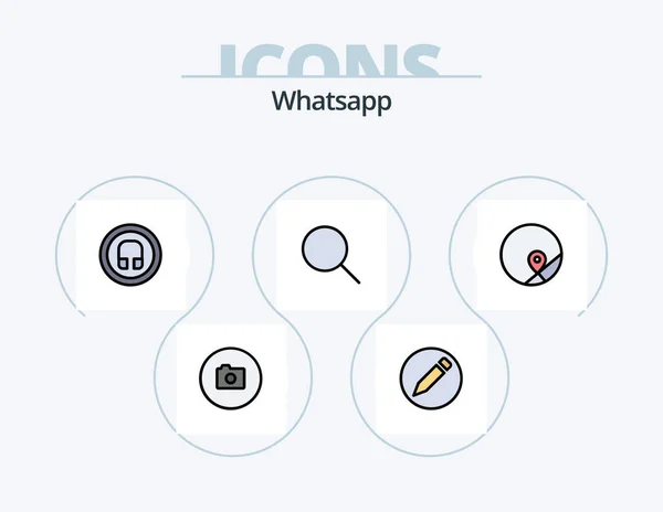 Whatsapp Line Filled Icon Pack Icon Design Basic Man Basic — Stockový vektor