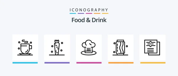 Food Drink Line Icon Pack Including Soft Drink Food Lunch — Image vectorielle