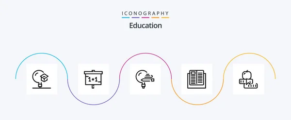 Education Line Icon Pack Including Knowledge Study Study Learning — Stockvector