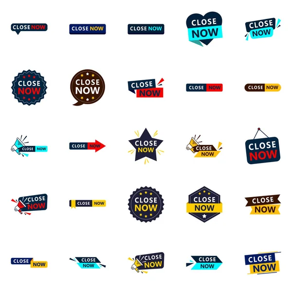 Final Chance Close Text Banners Pack — Stock Vector