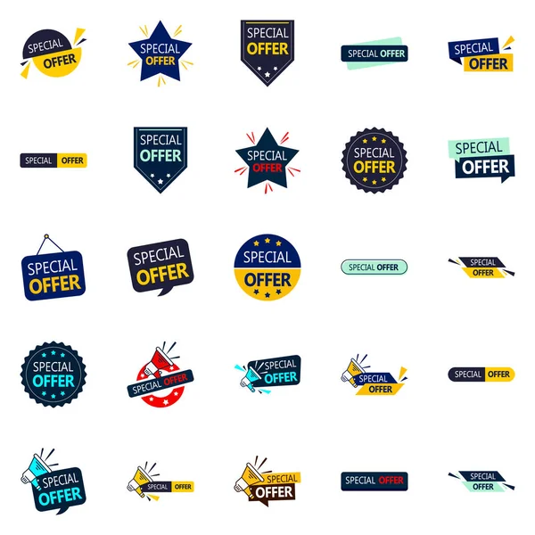 Customizable Vector Designs Special Offer Pack Perfect Advertising — Vector de stock