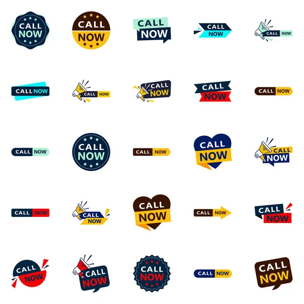 Versatile Typographic Banners Promoting Calls Different Contexts — Vettoriale Stock