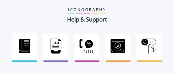 Help Support Glyph Icon Pack Including Help Emotion Help Help — Stockvector