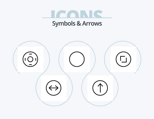 Symbols Arrows Line Icon Pack Icon Design Worldwide Road Sign — Vettoriale Stock