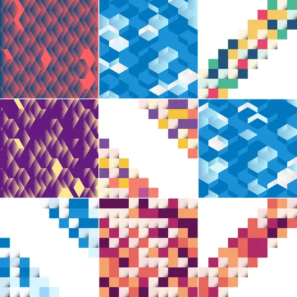 Vector Illustration Abstract Squares Suitable Background Design Posters Flyers Pack — Vetor de Stock