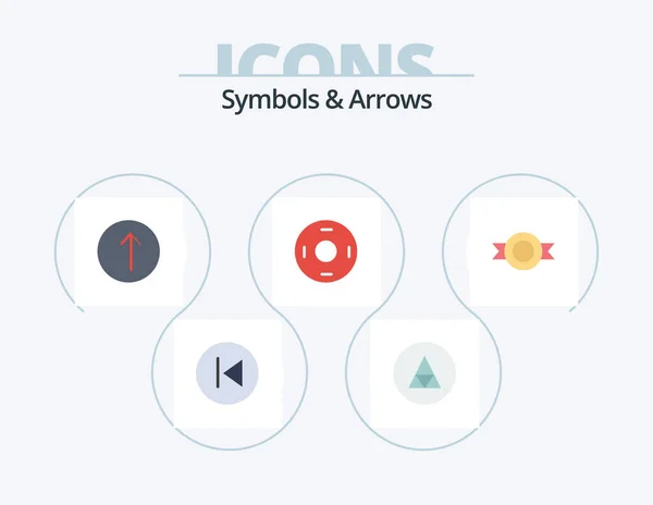 Symbols Arrows Flat Icon Pack Icon Design Label Symbolism Symbolism — Vettoriale Stock