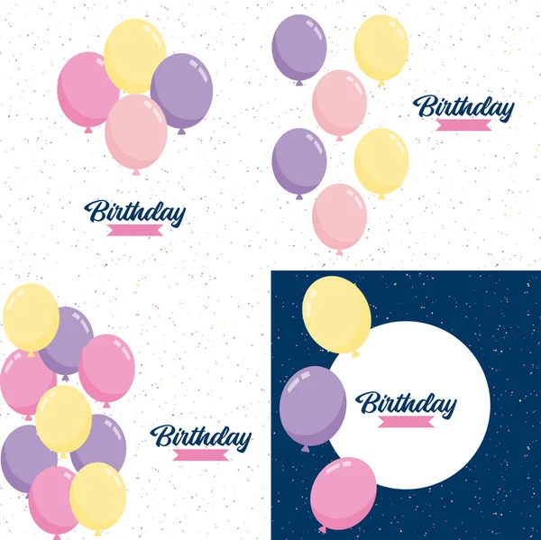 Abstract Background Shining Colorful Balloons Suitable Birthdays Parties Presentations Sales — Vetor de Stock