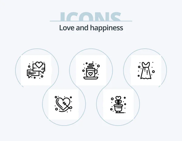Love Line Icon Pack Icon Design Hand Location Gesture Transport — Stockvector