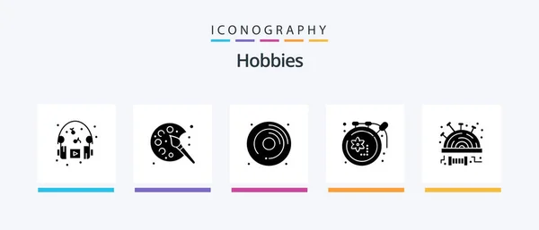Hobbies Glyph Icon Pack Including Pincushion Hobbies Design Art Creative — Archivo Imágenes Vectoriales