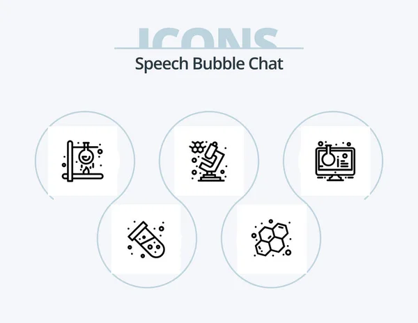 Chat Line Icon Pack Icon Design Communication Talk — Stok Vektör