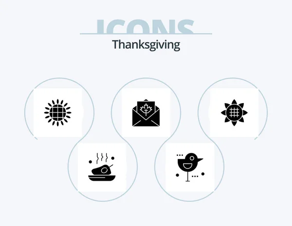 Thanksgiving Glyph Icon Pack Icon Design Thanksgiving Greetings Thanksgiving Greeting — Vetor de Stock