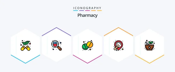 Pharmacy Filledline Icon Pack Including Pharmacy Pharmacy Medicine Bandage — Διανυσματικό Αρχείο