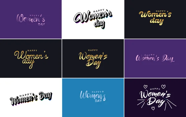 International Women Day Banner Template Gradient Color Scheme Feminine Symbol — Vetor de Stock