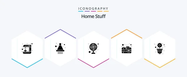 Home Stuff Glyph Icon Pack Including Flower Image Appliance Picture — Διανυσματικό Αρχείο