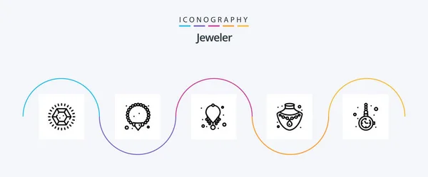 Jewellery Line Icon Pack Including Jewelry Accessory Fashion Accessorize Jewelry — Stok Vektör
