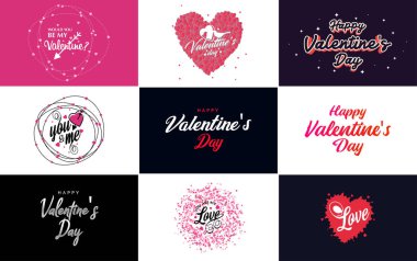 I Love You hand-drawn lettering and calligraphy with a heart design. suitable for use as a Valentine's Day greeting