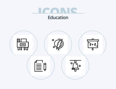 Education Line Icon Pack 5 Icon Design. education. education. blackboard