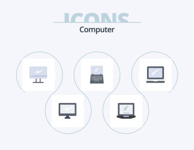 Computer Flat Icon Pack 5 Icon Design. . . imac. laptop. device