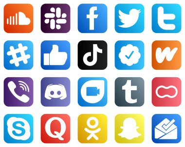 20 High Quality Social Media Icons such as twitter verified badge. china. tweet. video and tiktok icons. High definition and versatile