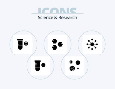 Science Glyph Icon Pack 5 Icon Design. web. network. science. space. science