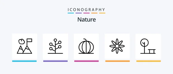 Nature Line Icon Pack Including Tree Trees Nature Tree Plant — Stock Vector