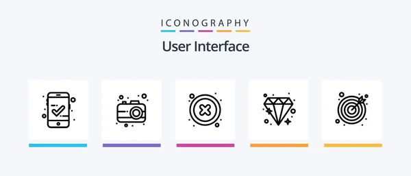 User Interface Line Icon Pack Including Finance Checklist Interface Business — Stok Vektör