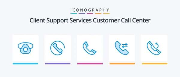 Call Blue Icon Pack Including Phone Phone Call Call Creative — Stock Vector