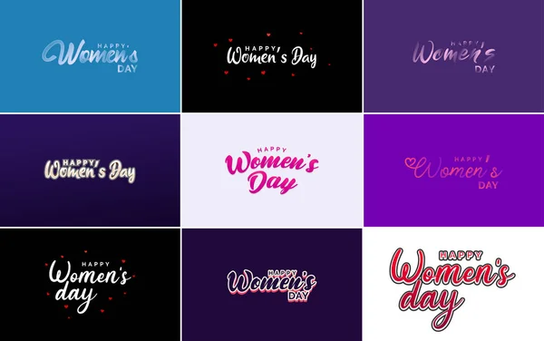 International Women Day Lettering Love Shape Suitable Use Cards Invitations — Wektor stockowy