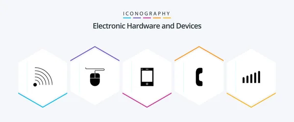 Devices Glyph Icon Pack Including Tablet Connection — Image vectorielle